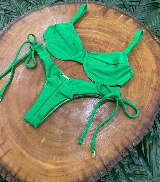 Green Bikini with Beautiful Texture