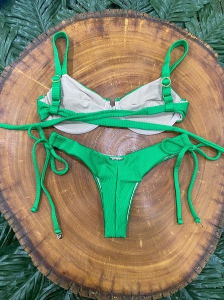 Green Bikini with Beautiful Texture