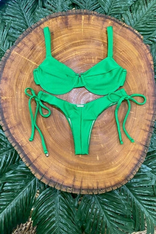 Green Bikini with Beautiful Texture