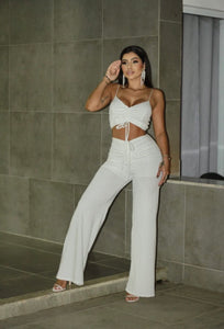 White pants and top set