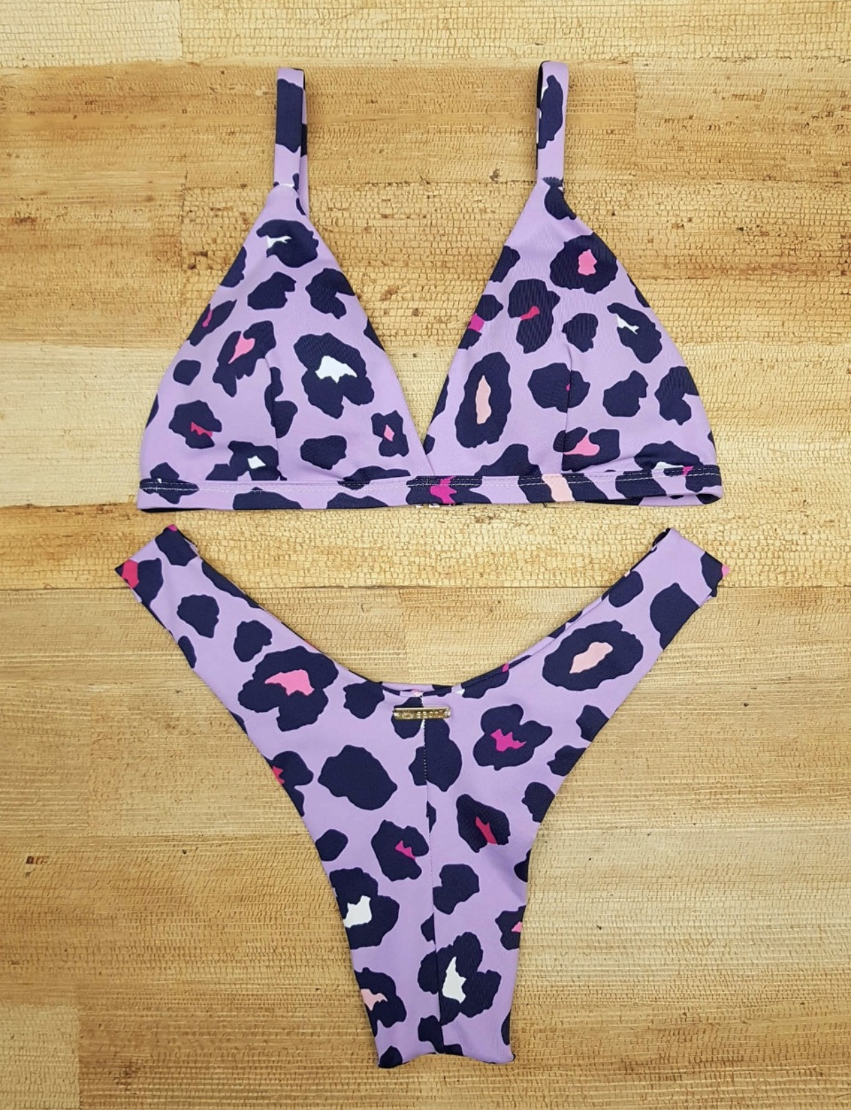 Purple animal print bikini